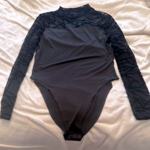 Women’s XL Black Long Sleeve Bodysuit